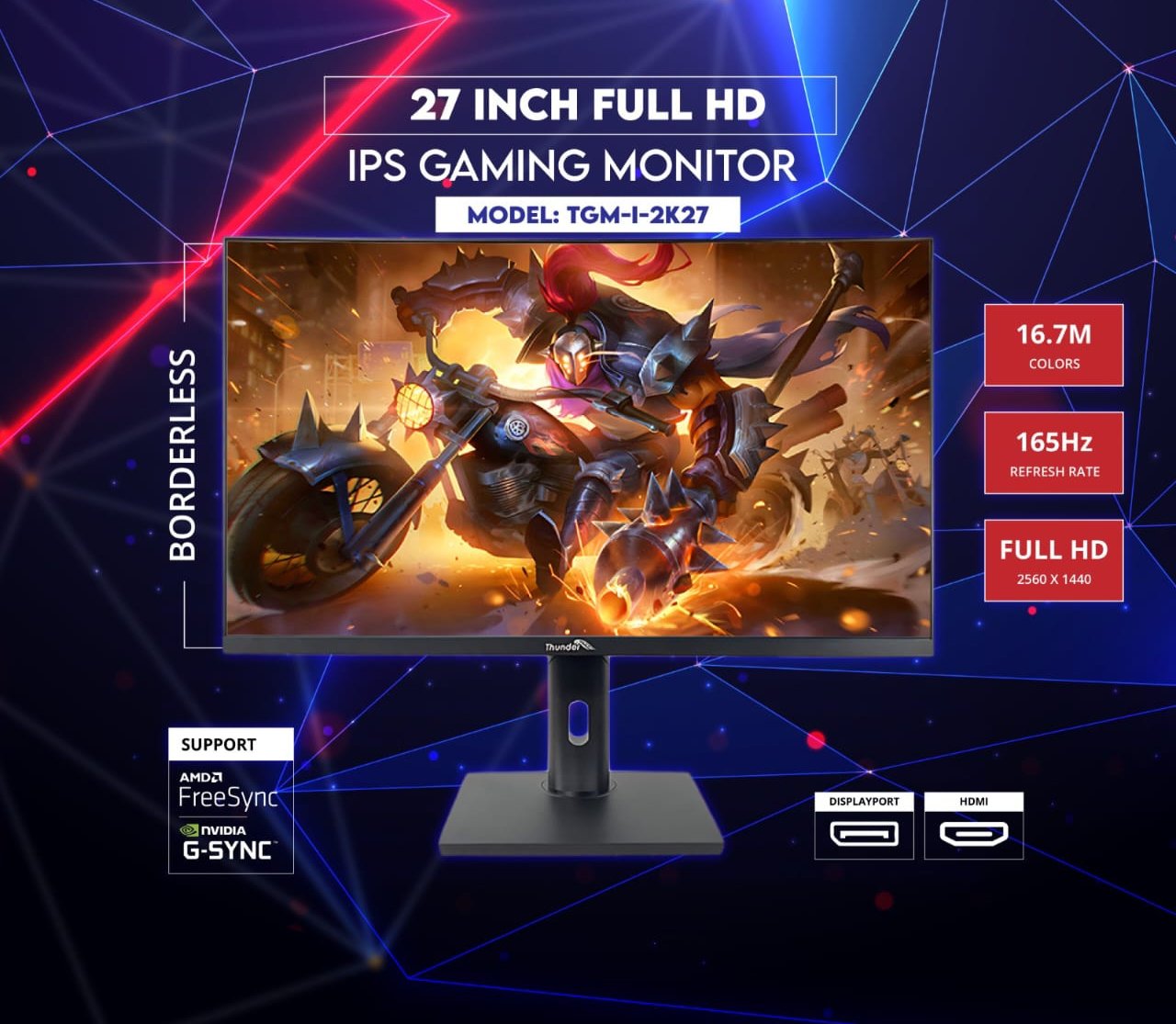 Thunder LED Monitor TGM-I-2K27 27 Inch 165HZ 2K IPS Price in Pakistan Thunder LED Monitor TGM-I-2K27 27 Inch 165HZ 2K IPS Price in Pakistan